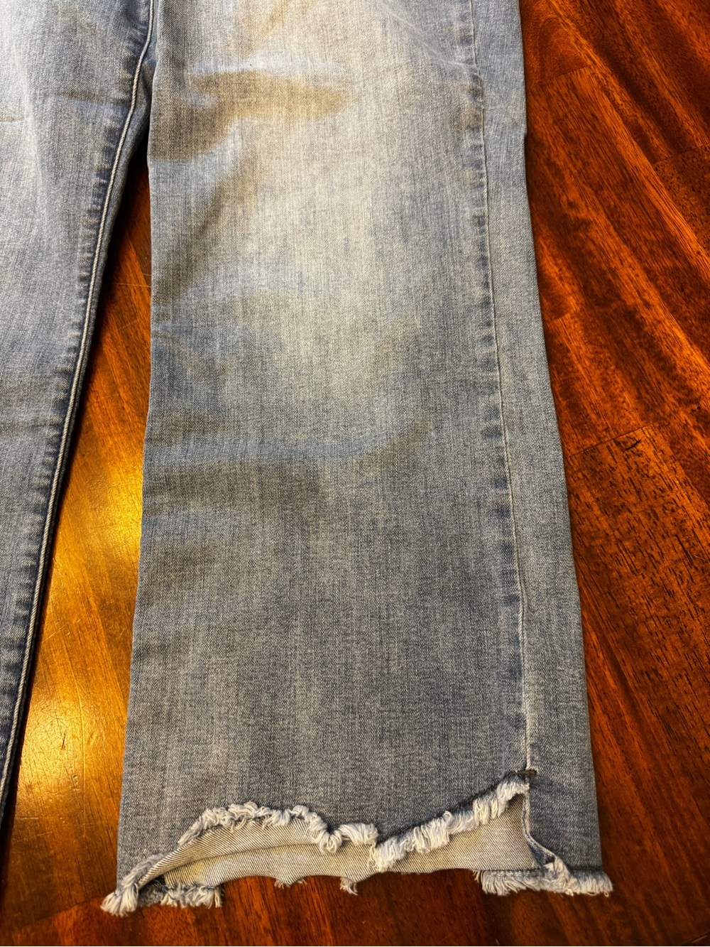 Democracy Light Blue Flare Jeans with Raw Hem size 14 - Picture 3 of 10